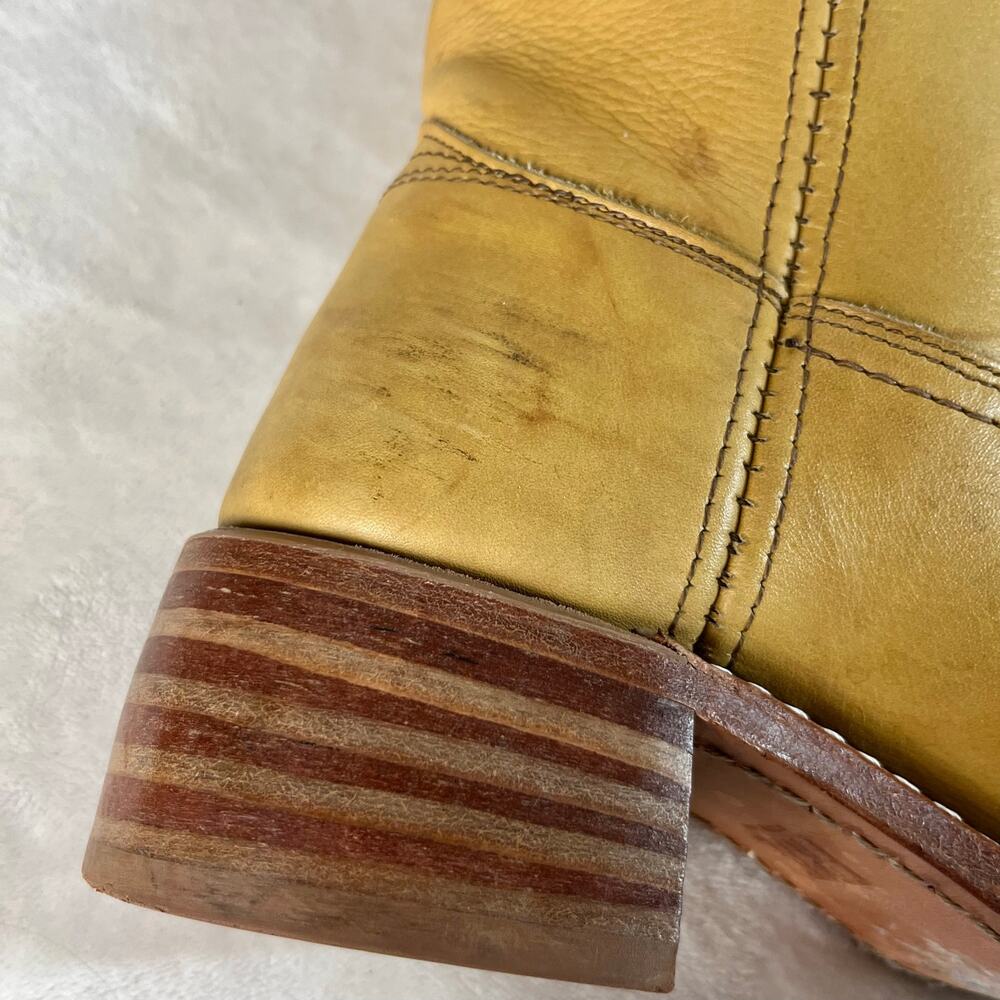 FRYE Campus Boots 14L Banana Tall Leather Pull On Womens Size 8 M - Picture 15 of 17